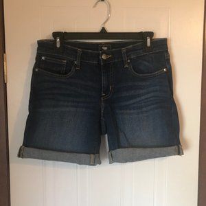 SALE Gap Dark Wash Denim Cuffed Shorts Size 4/27